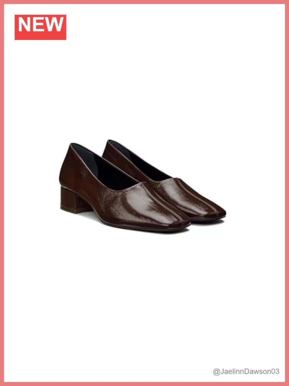 Women's Low Block Heel Pumps Square Toe Faux Leather Dress Shoes